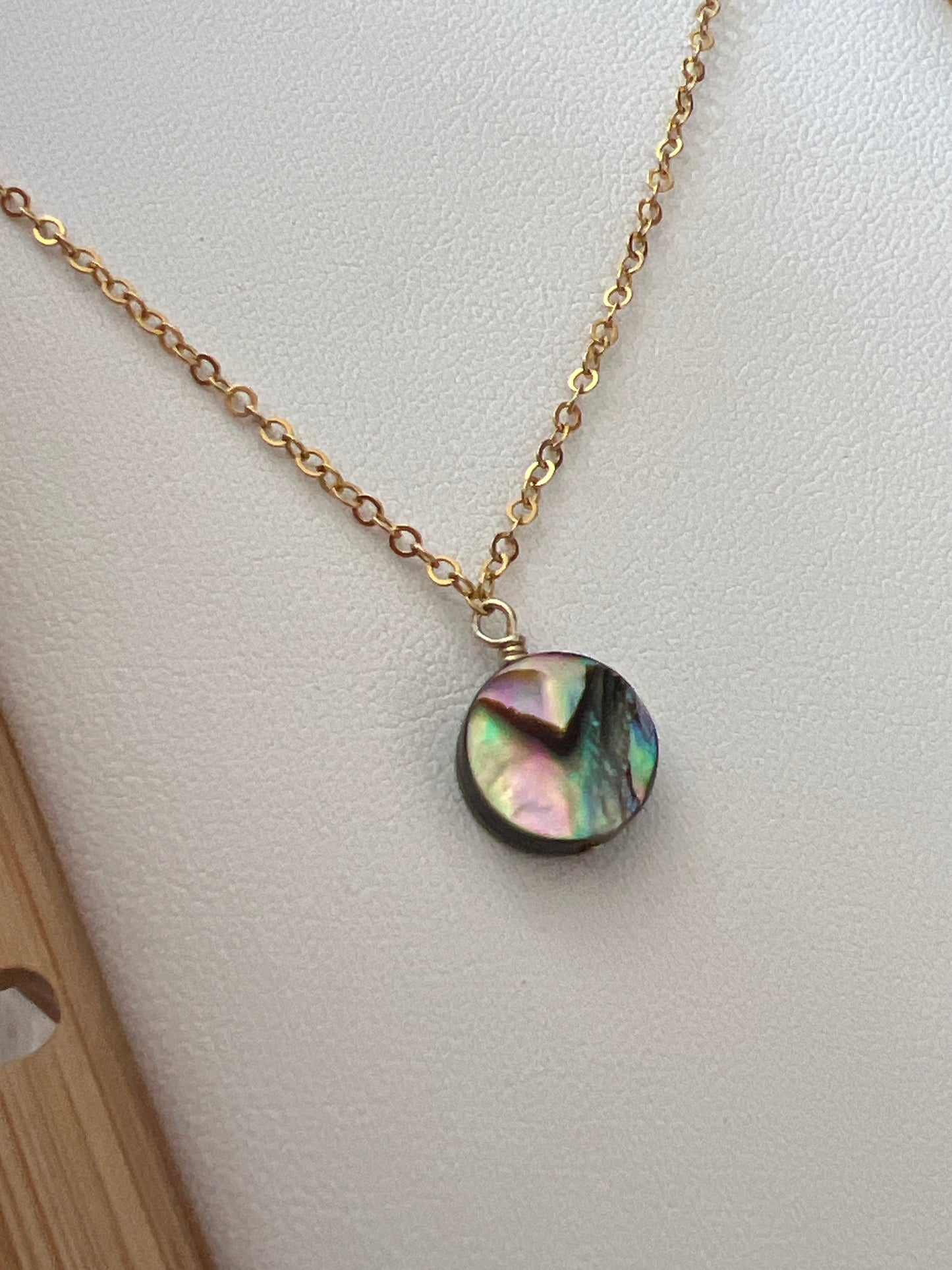 Collier "Ormoa" court en Nacre Abalone