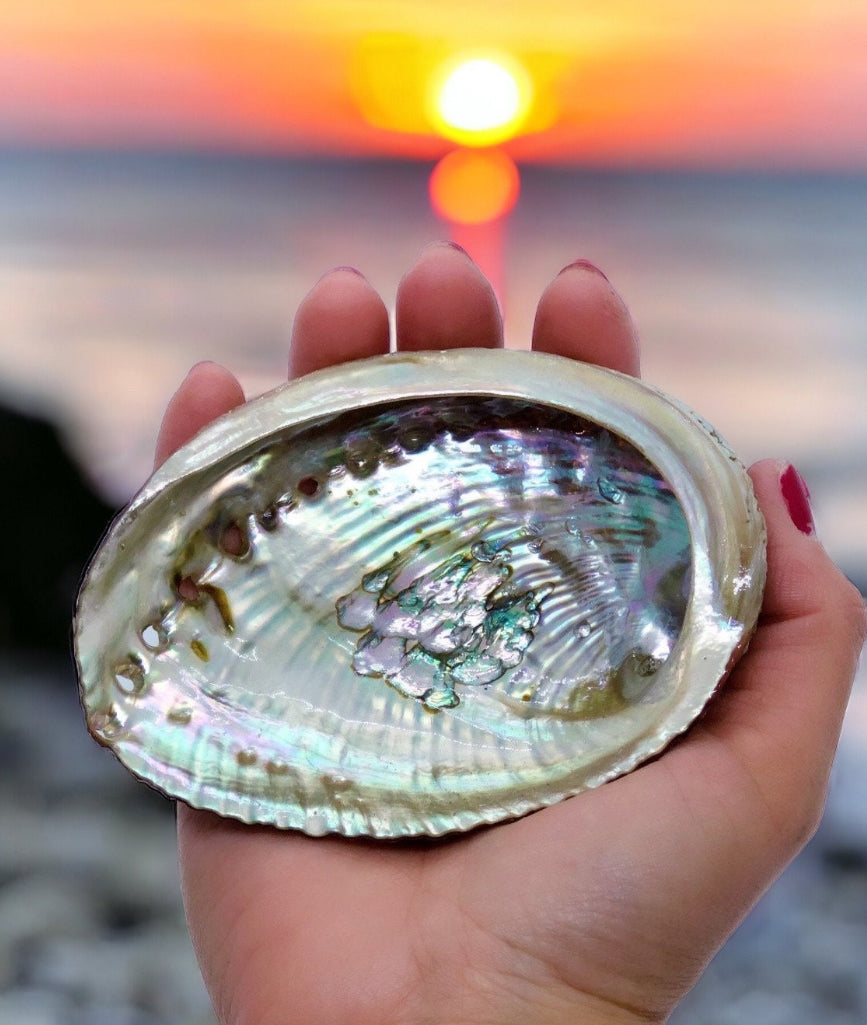 Boucles d’oreilles "Ormoa" Gouttes en Nacre d’ormeau