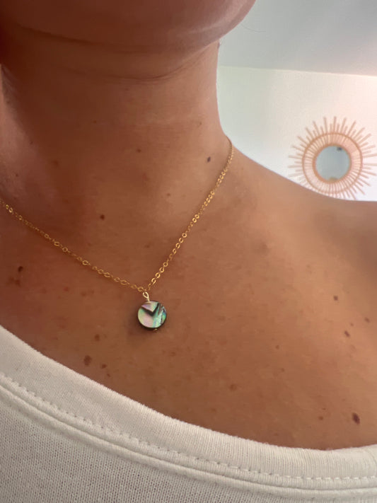 Collier "Ormoa" court en Nacre Abalone