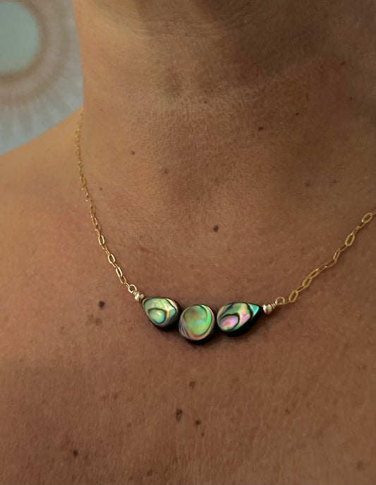 Collier "Ormoa" Fantasia, ras-de-cou en abalone