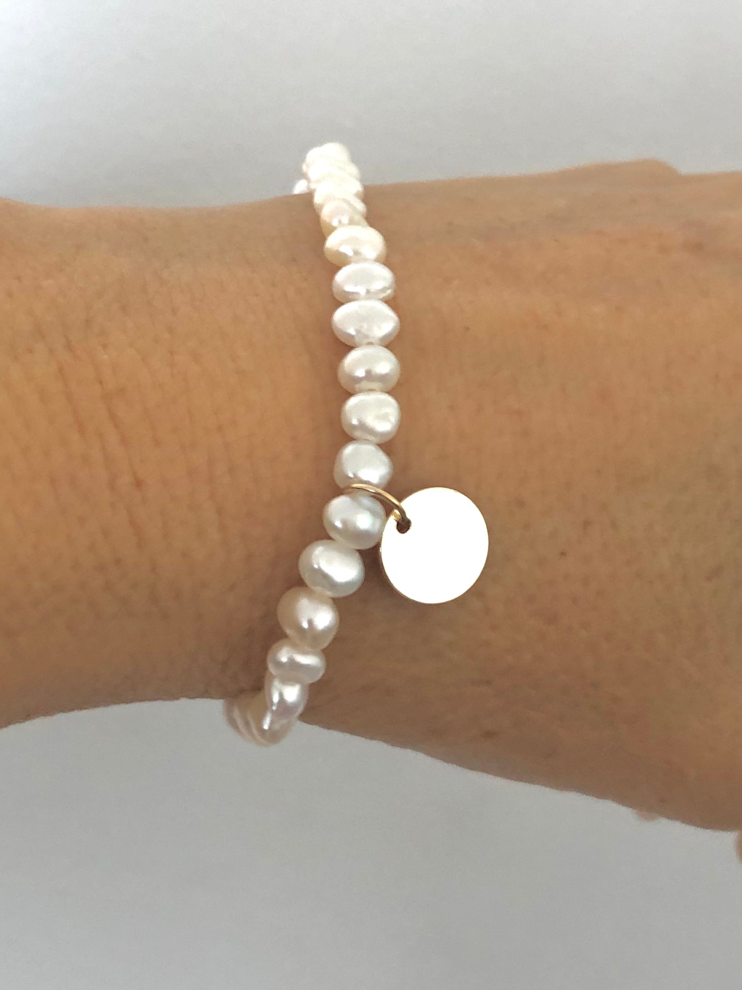 Bracelet "Avana" en perles d'eau douce et Or laminé 14k